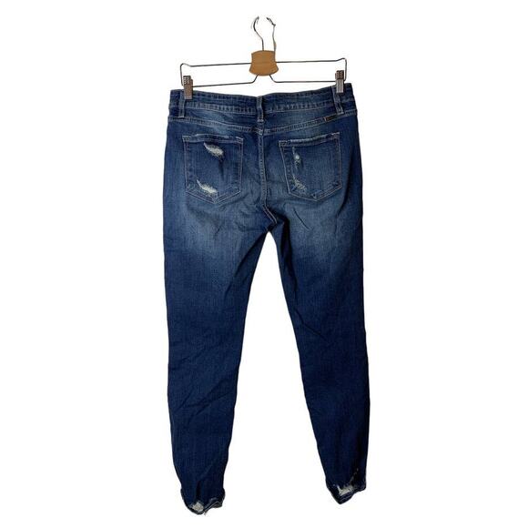 NWT KanCan 13/30 Karen-Lily Dark Wash Blue KC8320D Distressed Ankle Skinny Jean - Picture 8 of 11